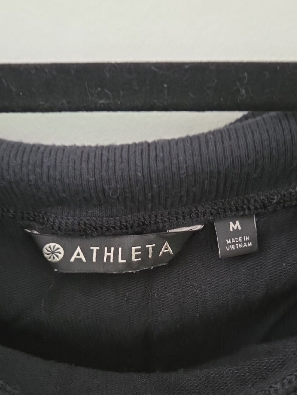 Athleta Black Off Shoulder Long Sleeve Sweater With Thumb Holes - Picture 3 of 6